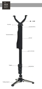 Trípode de Caza Retráctil Portátil de Metal en Forma de V de 1.5M con Miras y Accesorios - Product Image 6