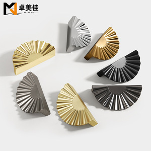 Zinc Alloy Cabinet Door <b>Handles</b> Half Dumpling Shape Single Hole 32mm 64mm Drawer Hardware - Product Image 2