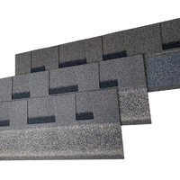 Genteng Atap Modern Berlapis Aspal Arsitektural Fiberglass 3-Tab Tugas Berat Tahan Api Tahan Air Tahan Angin