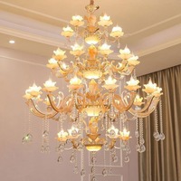 2025 nouveau européen Vintage hôtel pendentif éclairage Led Art classique salle à manger moderne cristal pas cher turc lustre rétro lampe 10 90