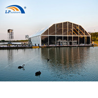 Carpa Móvil Grande para Eventos al Aire Libre con Estructura Poligonal Resistente al Viento, de PVC y Aluminio, para Conciertos/Canchas Deportivas