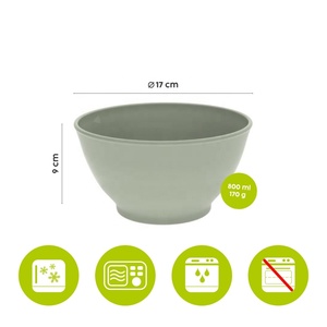ORNAMIN Curvy Karla - Bol alimentaire réutilisable en plastique de 800 ml, récipient pour repas à emporter | Vaisselle compatible micro-ondes et lave-vaisselle pour la cuisine - Product Image 4