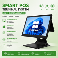 Sistema POS de Doble Pantalla con Windows 11, Pantalla Táctil Full HD de 15.6"+11.6", Caja Registradora con WiFi, Alto Rendimiento, Intel I3 I5 I7