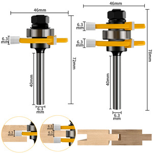 T Type Tenon Cutter 1 4 Shank Tungsten Carbide Woodworking Milling Cutter For Milling Machine High Accuracy - Product Image 2