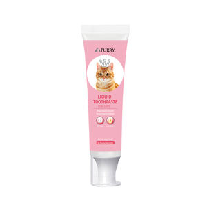 Purry Wholesale OEM/ODM Marque privée <span class=keywords><strong>Dentifrice</strong></span> <span class=keywords><strong>pour</strong></span> chats à saveur de lait <span class=keywords><strong>naturel</strong></span> et biologique en plastique écologique 45 grammes <span class=keywords><strong>pour</strong></span> les dents des animaux de compagnie - Product Image 1