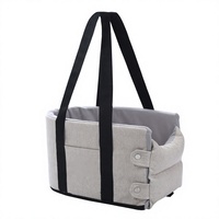 Lit de voyage portable pour animaux de compagnie en tissu pour petits chiens et chats, tapis pour console centrale de siège avant, toutes saisons