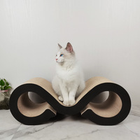 ICLE Scratcher Lounging Bed Grand pour chats Lunettes incurvées en forme de chat Durable Soft Shape Cat Exercise Scratcher