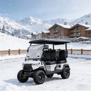 Voiturette de golf compacte 4 places, électrique, fonctionne sur batterie, certifiée CE pour utilisation hors route publique - Product Image 1