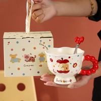 Mug en céramique pour chiot avec pois, tendance Instagram, tasse pour couples, cadeau pour la Saint-Valentin, Noël, meilleur ami