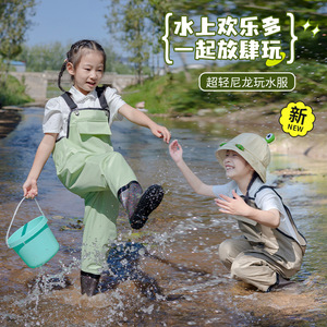 Waders en nylon pour enfants Yilong Yang Family Generals, couleur unie, respirants, légers, pour la pêche en wading, utilisation estivale - Product Image 5