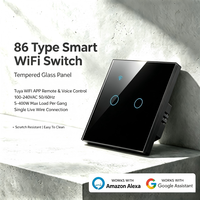 Interrupteur Tactile WiFi Intelligent UBARO pour Maison Connectée, Panneau en Verre Trempé, Contrôle de Canal Indépendant, Interrupteur d'Éclairage Résidentiel UE
