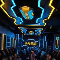 Lampu Chandelier Bentuk Tidak Beraturan Desain LED RGB Esports Lampu Linear LED untuk Warnet, Playground, Bar, KTV, Pusat Perbelanjaan