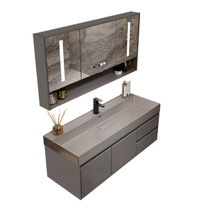Mueble de Baño Moderno y Minimalista <span class=keywords><strong>con</strong></span> Lavabo, Espejo y Gabinete - Product Image 5