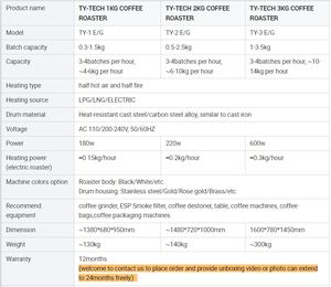 Machine à torréfier le café sans fumée, compacte, 2 kg, avec <span class=keywords><strong>bac</strong></span> de refroidissement, alimentation USB |   Gaz naturel/propane - Product Image 6