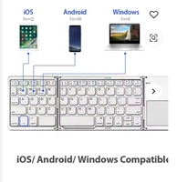 Clavier sans fil portable pliable avec pavé tactile, souris USB filaire, mini BT rechargeable et nouveau produit