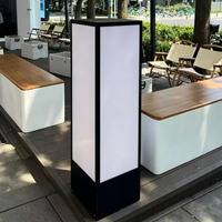 Nouvelle boîte lumineuse publicitaire LED rectangulaire décorative sur pied, résistante aux intempéries, éclairage uniforme et lumineux