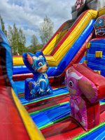 Commercial le chien-jouets de patrouille château gonflable de rebond gonflable videurs de toboggan combo gonflable châteaux de saut pour les enfants
