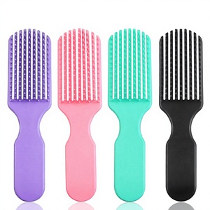 Nuevo Peine <span class=keywords><strong>de</strong></span> Plástico Hueco <span class=keywords><strong>de</strong></span> <span class=keywords><strong>Nueve</strong></span> Puntas para Dar Volumen al Cabello, Masajeador Multifunción para Peinado en Casa/Uso en Seco - Product Image 1