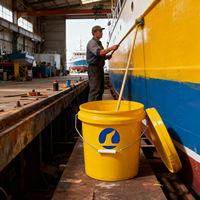 Impression de logo personnalisée, seau à peinture en plastique de 5 gallons avec poignée en acier et couvercle à joint gamma pour utilisation industrielle