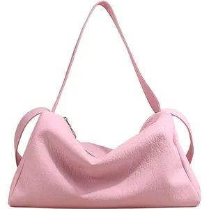 New Cheese Bag 2023 New Korean Soft Leather High Capacity Women's Bag One Shoulder Crossbody Bag