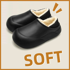 Chaussons d'hiver pour hommes en EVA, à bout ouvert, antidérapants, doublés polaire, épais, chauds, légers, imperméables, séchage rapide, pour intérieur et extérieur, par temps froid - Product Image 5