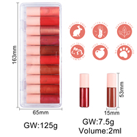 Tube de rouge à lèvres liquide organique végétalien imperméable à l'eau mat brillant brillant brillant à lèvres vendeurs mini brillant à lèvres livraison directe