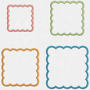 ที่กําหนดเองหอยปีกทะลายตัดเย็บปักถักร้อยผ้าฝ้ายผ้าลินินอาหารค่ําค็อกเทลผ้าเช็ดปากปักขอบตกแต่ง - Product Image 1