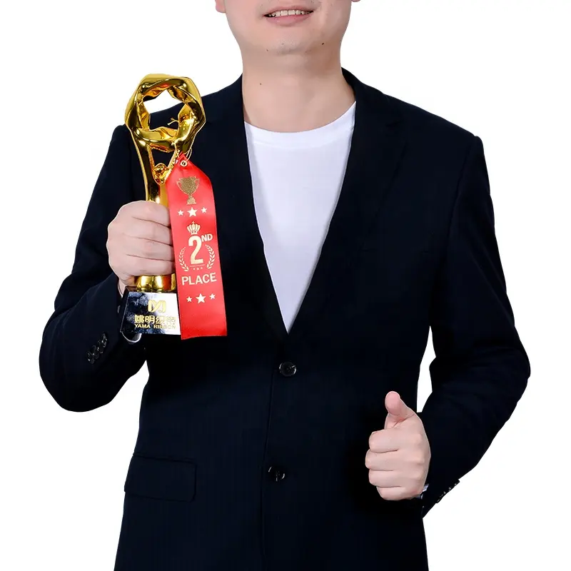 Yama Thương Hiệu Tiêu Chuẩn Kích Thước Vàng Bạc Bronze Phẳng Giải Thưởng Ruy Băng 1 2nd 3rd Nơi Trophy Với Tổ Chức Các Tông Và Chuỗi