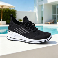 Chaussures de marche décontractées pour femmes, respirantes, style sport, avec talons compensés pour la marche lente, design personnalisé