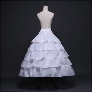 Vintage 4 Hoops 5层婚礼新娘衬裙Underskirt Crinolines为舞会礼服