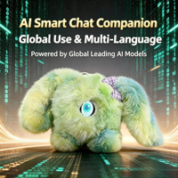 Peluche interactive IA avec yeux LED, robot compagnon émotionnel, animal électronique, jouet IA