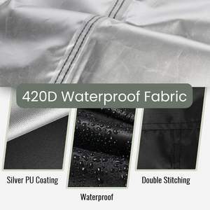 איכות גבוהה חובה גולף עגלה מכסה 420d עם ציפוי כסף ציפוי עמיד למים קוו - Product Image 3