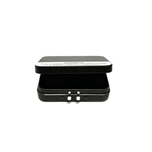 Factory Custom Black Metal-cigar-<b>tins</b>-wholesale Rectangular Metal <b>Tin</b> Box 80x58x20mm <b>Storage</b> Metal Unique Packaging CR <b>tin</b> box - Product Image 1