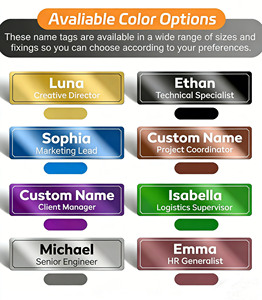 Étiquette nominative personnalisée réutilisable et durable avec revêtement en époxy et clip magnétique de sécurité pour le personnel / les employés des magasins de détail - Product Image 5