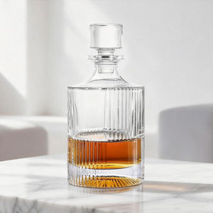 Carafe à <span class=keywords><strong>whisky</strong></span> écossais personnalisée avec logo, vente en gros, 1000 ml, en <span class=keywords><strong>verre</strong></span> cristal rond, pour vin, liqueur, cocktail - Product Image 2