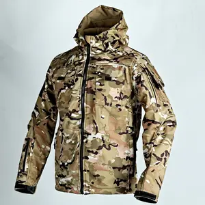 factory custom outdoor camouflage tactical jacket men's winter fleece windbreaker jacket for outdoor