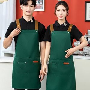 CASAMIEL Lot de 2 tabliers jetables ajustables et tendance pour femmes et hommes, avec poches, imperméables, en polyester, lavables en machine, pour cuisine et barbecue - Product Image 2