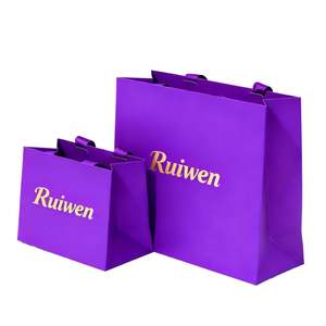 Bolsas de Papel para Envasado de Cosméticos y Ropa, Bolsas de Compra de Papel Personalizadas de Lujo en Color Verde - Product Image 6