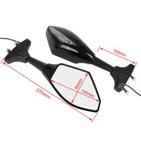 Rétroviseur de moto avec clignotants LED intégrés pour carénage de course, modification de moto de rue pour YZF-R1 R6 R3 R25
