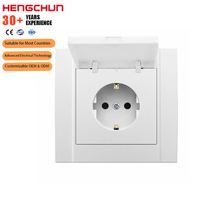 Prise murale Schuko de type F allemande 16A 250V avec couvercle de protection, prise électrique mise à la terre, vente en gros UE