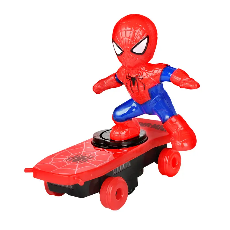 Nouvelle vente chaude figurine d'action Spider Man batterie réversible et Ultraman danse jouet voiture Action jouet voiture cadeau pour enfants