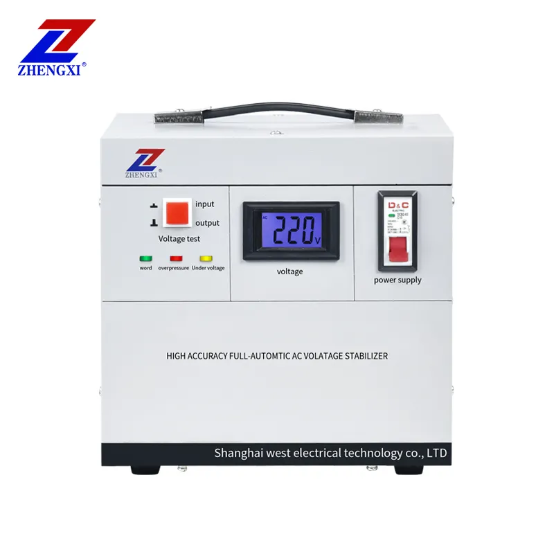 TND-3KVA untuk Peralatan Rumah Tangga Penstabil Regulator Tegangan AC Otomatis Tampilan LCD 220V dan 110V Fase Tunggal