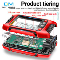 Multimeter Digital Pintar 6000 Counts True RMS Auto Pengukur Kapasitansi Listrik Pengukur Suhu dan Resistansi Penguji Transistor Multimetro