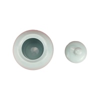 Sucrier — boîte de cuisine bleue en céramique avec couvercle, Style européen, Pot à sucre avec couvercle
