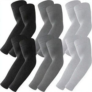 Manches de bras longues en polyester de couleur unie pour hommes, protection UV UPF50+, compression, rafraîchissement, sport, SPARKWELL INDUSTRIES - Product Image 1