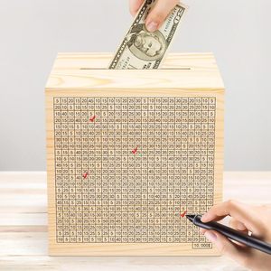 Hucha Digital de Madera de 18 cm para Almacenamiento de Dinero en Efectivo y Monedas, Desafío de Ahorro Doméstico - Product Image 2
