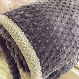 Custom Soft Solid Fluffy Plush Fur Velvet Blanket <strong>Throw</strong> Cozy Thicken Warm Flannel Fleece Blanket <strong>for</strong> Winter Double <strong>Bed</strong> <strong>King</strong> <strong>Size</strong> - Product Image 2