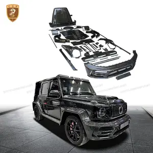Update MSY Style Forged Carbon Bodykit For Mercedes Bens G Class W464 Body Kit Car Bumper Assembly Engine Hood Rear Roof Spoiler