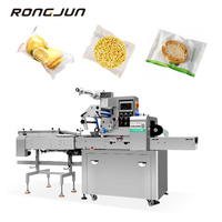 Machine automatique d'emballage d'oreiller 350 pour la baguette de biscuits de gâteau de lune de pain de croissant pour l'emballage de papier