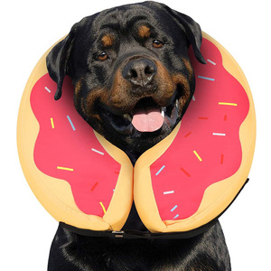 Cono de collar de recuperación de perro inflable protector OEM para mascotas pequeñas, medianas y grandes después de la cirugía, cono suave para perros y gatos, cuello de donut - Product Image 3